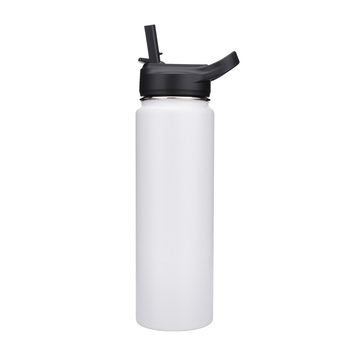 Insulated Wide Mouth Sports Water Bottle with Straw Lid 24oz | BulkFlask