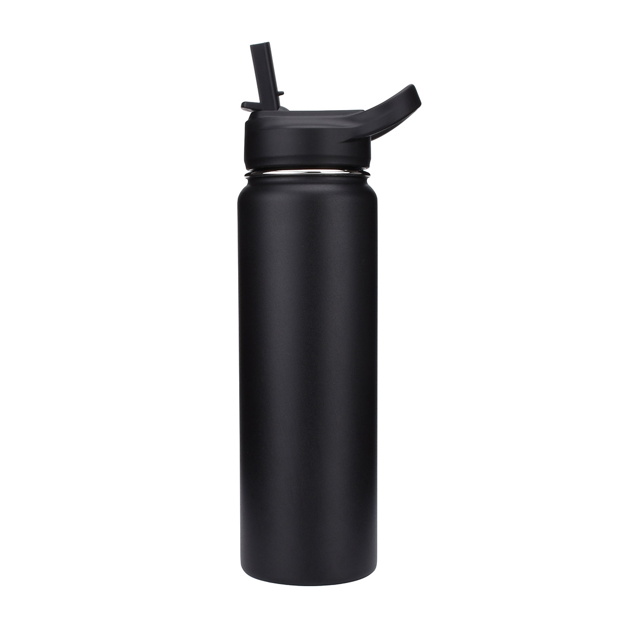 Insulated Wide Mouth Sports Water Bottle with Straw Lid 24oz | BulkFlask