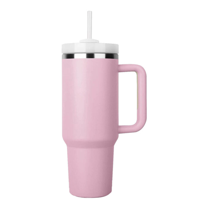 wholesale 40oz Stainless Steel tumblers with Lid Straw H2.0 pink