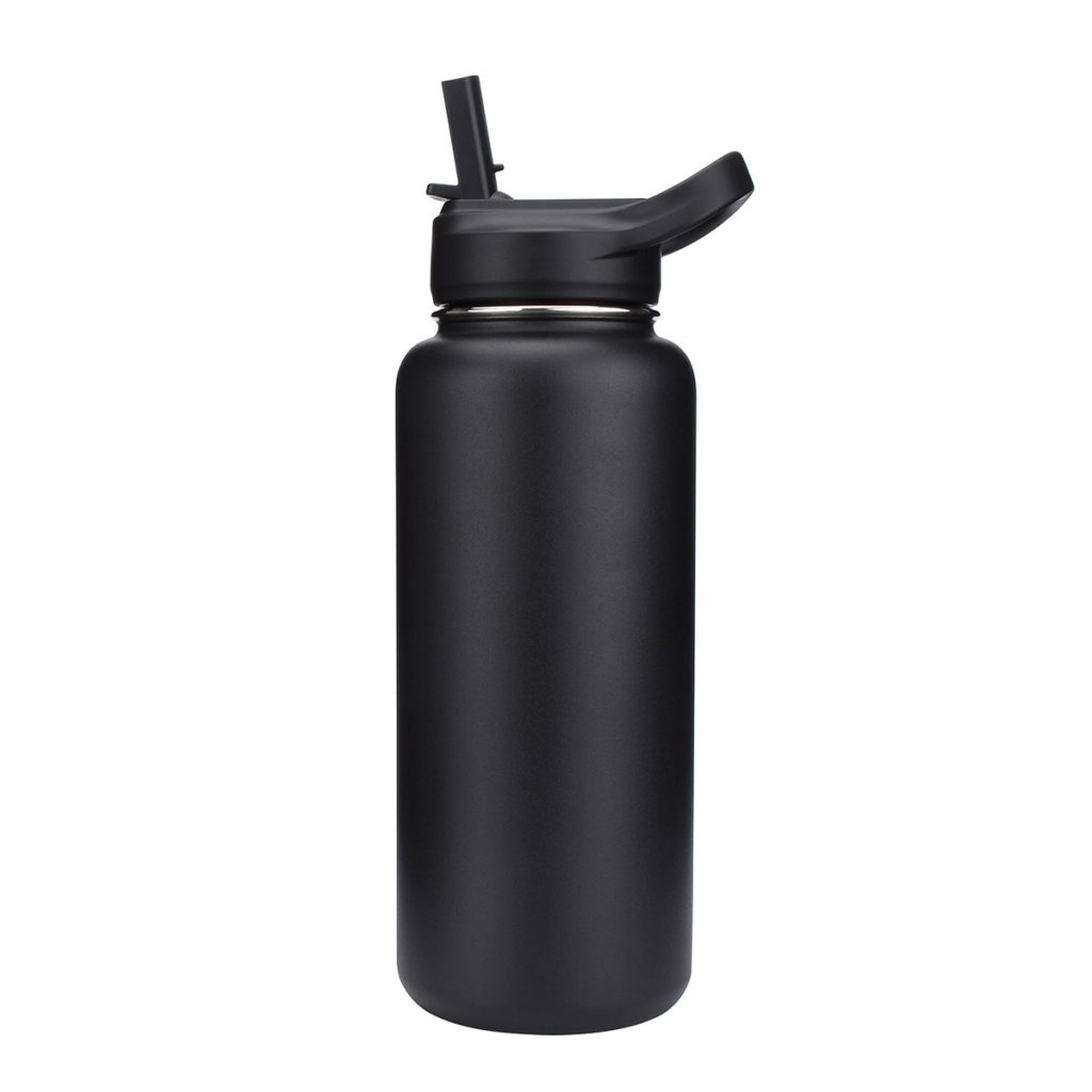 32oz Water Bottle Wide Mouth Insulated with Straw Lid Food Grade