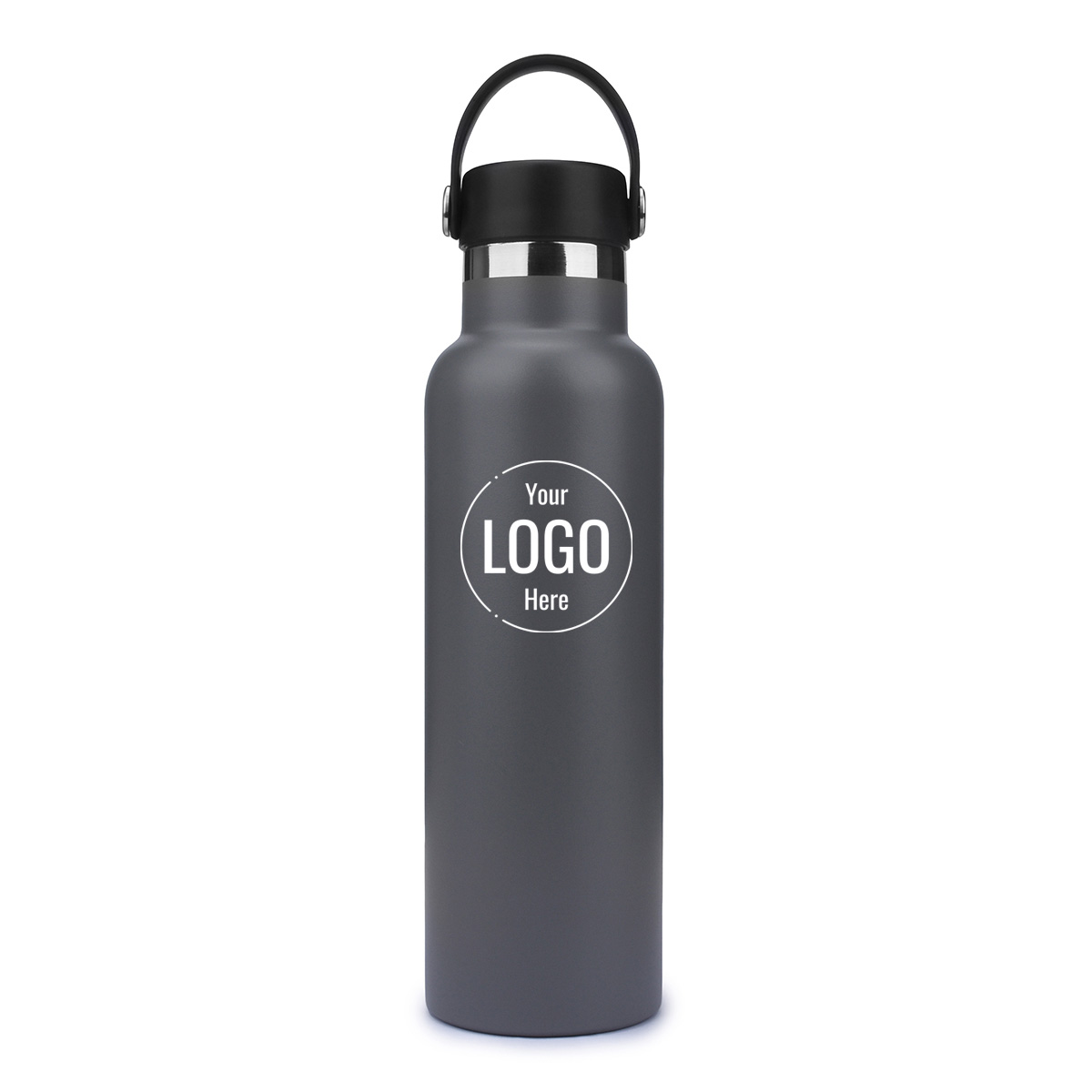 standard mouth drink bottle with custom engraved logo text