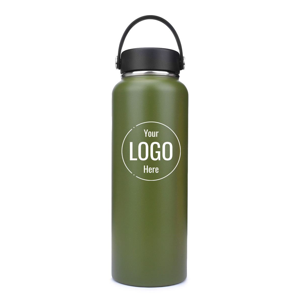 vacuum hydro flask 40oz wide mouth bottle custom branded army